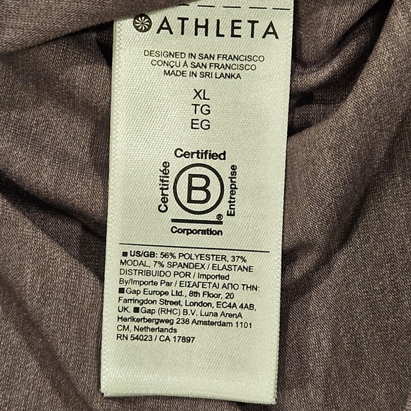 Athleta Air Out Cinch Tee XL Purple Top Open Back T-Shirt Workout Gym Athleisure - Picture 4 of 8